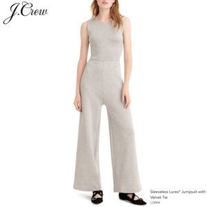 NWT J.Crew Sleeveless Lurex Jumpsuit with Velvet Tie